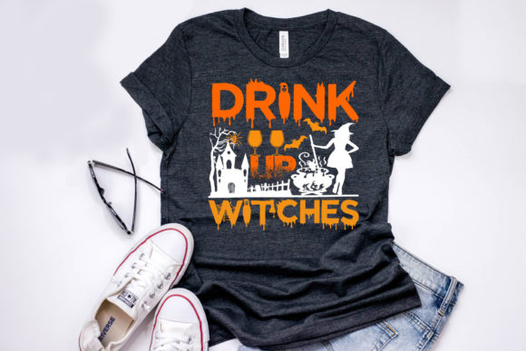 Halloween Quote Design, Drink Up, Witc: A Spooky and Stylish Embroidery Pick